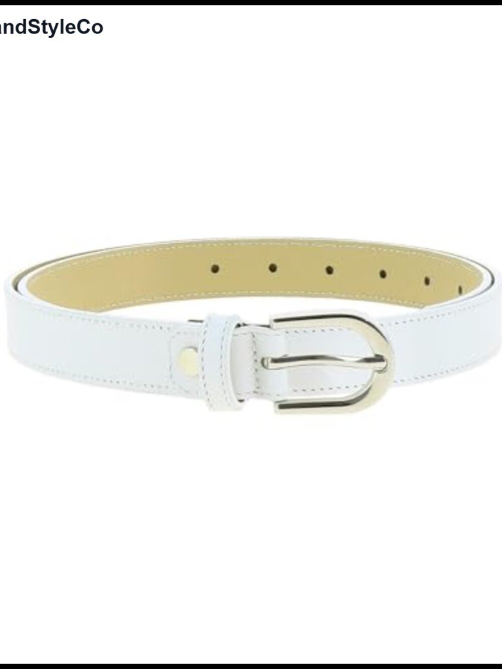 Women's Genuine Italian Leather Belt - Made in France, Slim 1"